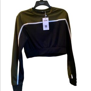 YOINS Cropped Sweat Shirt NWT